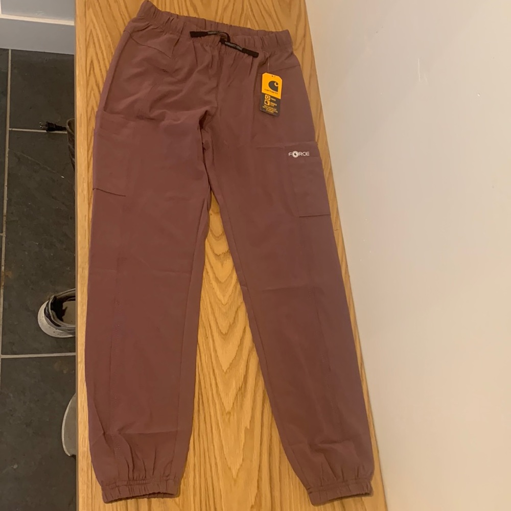 Purple scrub bottoms from carhartt size XS jogger style